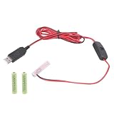 Convertitore virtuale da USB a 4,5 V con interruttori on off, sostituisce 3 batterie LR03 Cavo di eliminazione della batteria falsa