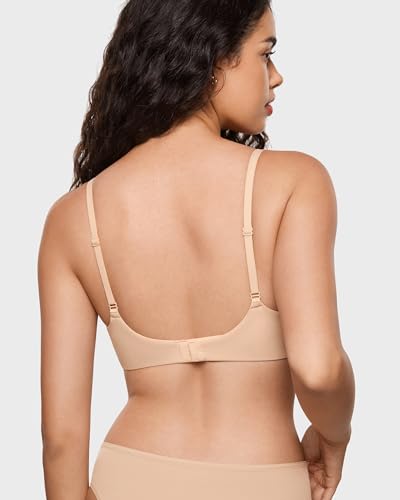 Image of INLYRIC Women's Inbarely Plus Balconette Bra - Lightly Padded Underwire Sexy Tshirt Demi Bras Supportive