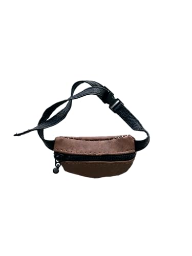 La Crossbody Bag with Adjustable Strap & Zipper Closure - Cute Fashionable Mini Shoulder Purse for Collectible Dolls, Secure & Stylish（light brown）【Not for Kids Under 12】