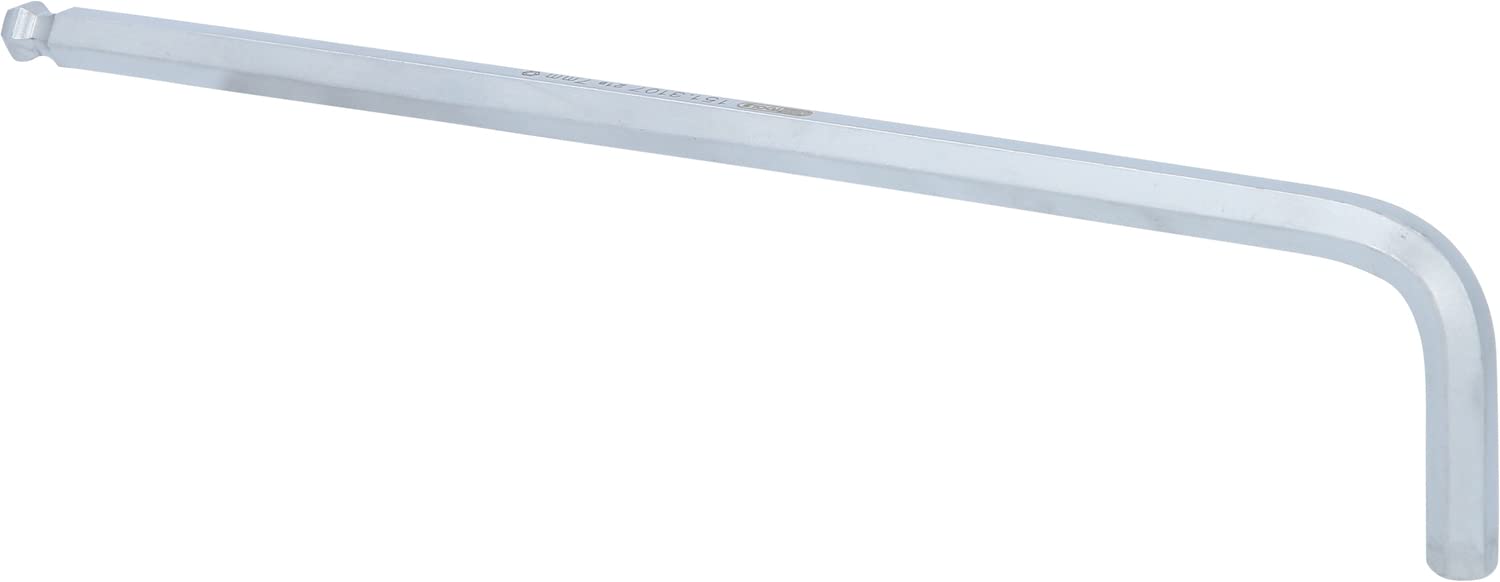 KS Tools Kugelkopf-Innensechskant-Winkelstiftschlüssel – Lang, 7 Mm, Matt Verchromt