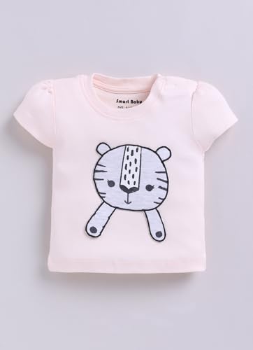 Image of Smart Baby 100% Cotton Interlock Fabric T-Shirt and Shorts Set for Baby Girls - Soft, Lightweight, Comfortable (Pack of 1)