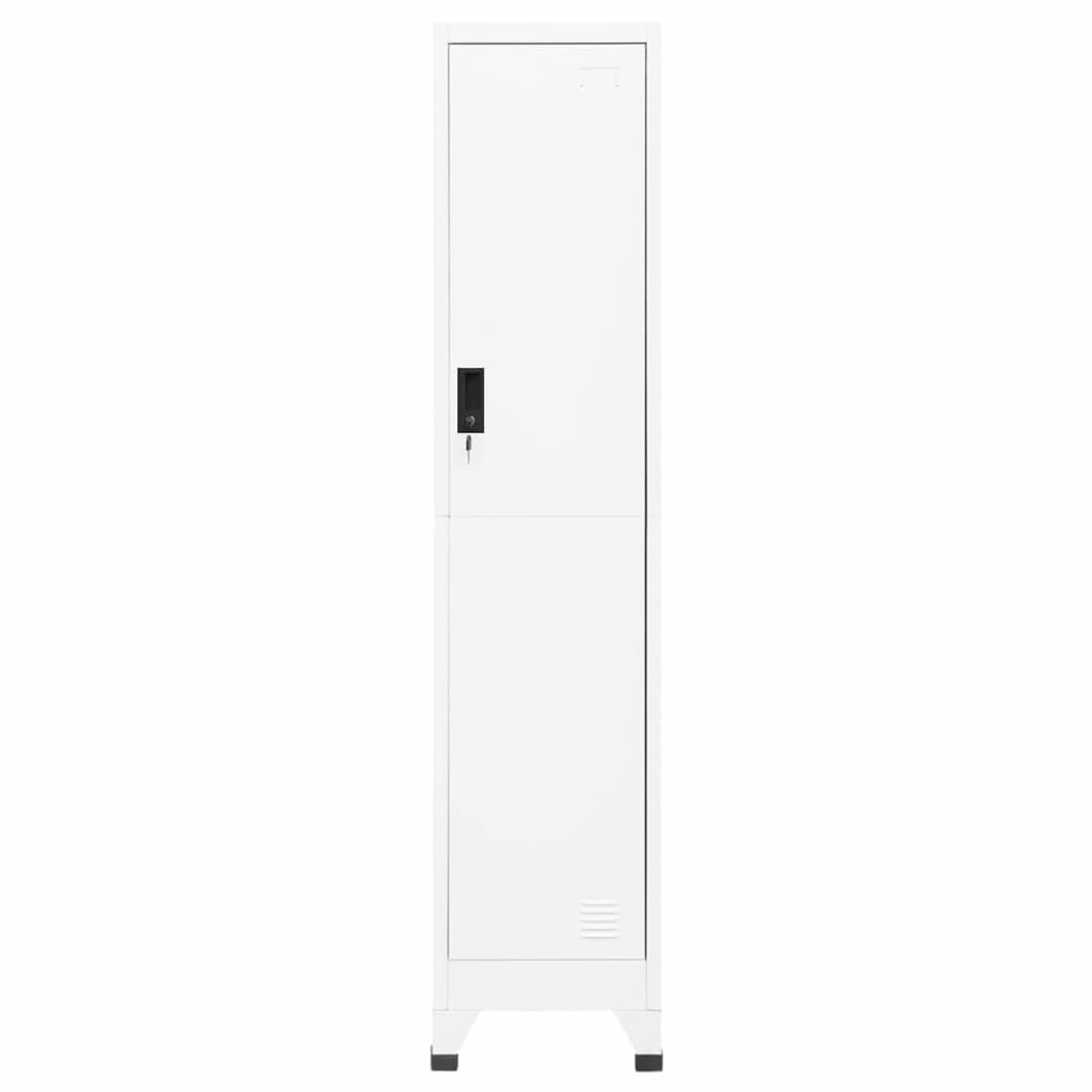 Gecheer Armadietto con Serratura Bianco 38x45x180 cm in Acciaio,Armadietto Schedario,Armadio per Uffficio,Armadietto Metallo,Armadio Archivio,Schedario da Ufficio,Mobiletto Multiuso