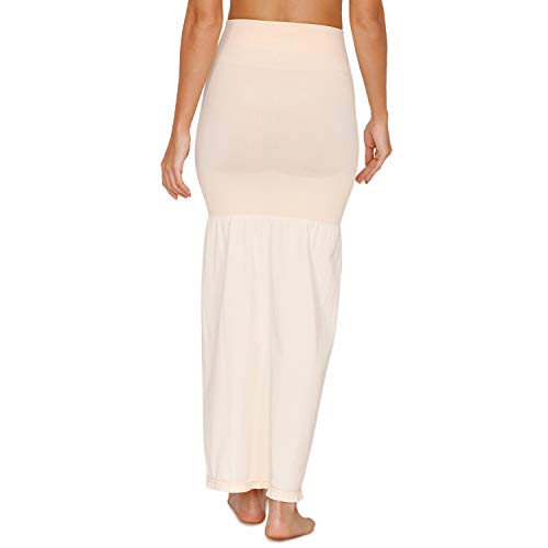 Image of Zivame Women All Day Flared Mermaid Saree Shape wear - Beige
