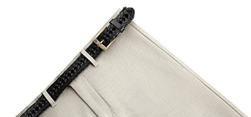 Image of CHAOREN Leather Braided Belts for Men - 1 1 /8 inch Mens Casual Woven Leather Belt for Dress Pant
