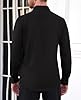 siliteelon Mens Shirts Black Shirt Long Sleeve Work Regular Fit Casual Business Formal Dress with Pocket Funeral Shirt 2XL #2