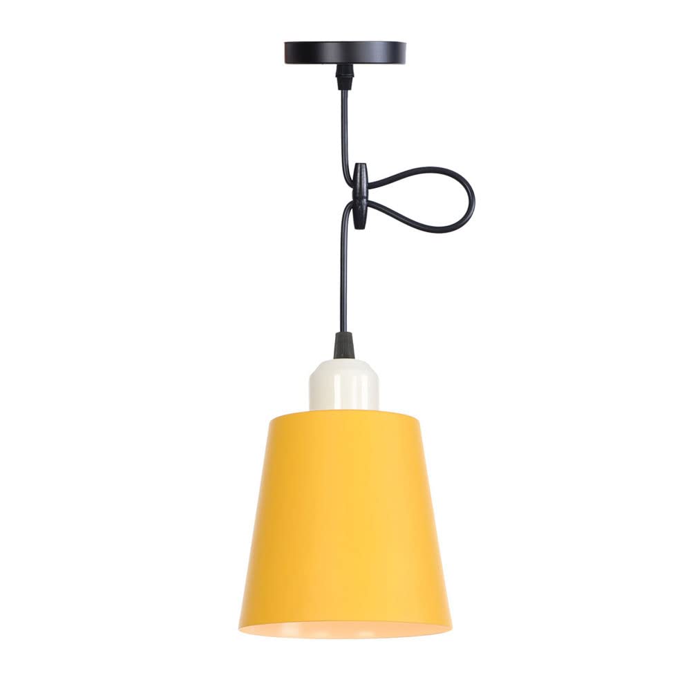 FYZDLAOR Mini Macaron Wrought Iron Decorative Hardwired Pendant Light,for Living Room Bedroom Restaurant Cafe Teahouse Bar Dining Room Club（E27）