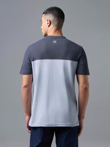 Image of TECHNOSPORT Men's Slim Fit Half Sleeve Crew Neck T-Shirt, MATPIQ Quick Dry Moisture Wicking Stretchable Sports Gym and Casual Wear
