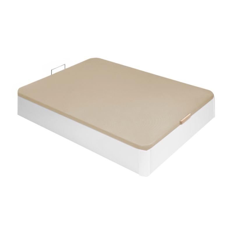 Mobelcenter, Canapé Alta Capacidad con Tirador 105x190 Blanco, Arcon con Gran Capacidad, Medidas: Alto: 35,1 cm x Ancho: 105 cm x Fondo: 190 cm.(105 x190 Blanco)(1565)