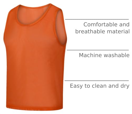 Image of Scrimmage Vests Pinnies Team Practice Jerseys for Kids,Youth and Adult Sports Soccer,Football,Basketball(12 Pack)