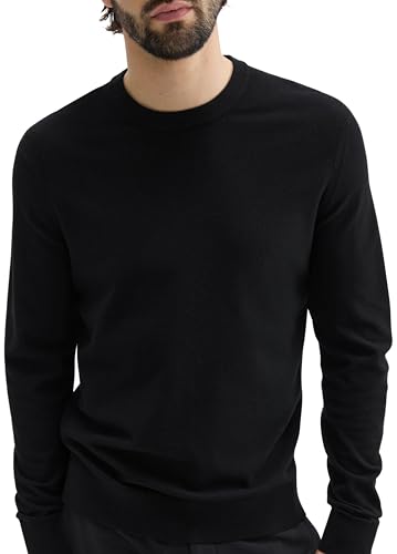 Theory Men's Riland Crewneck Grid in Light Bilen4