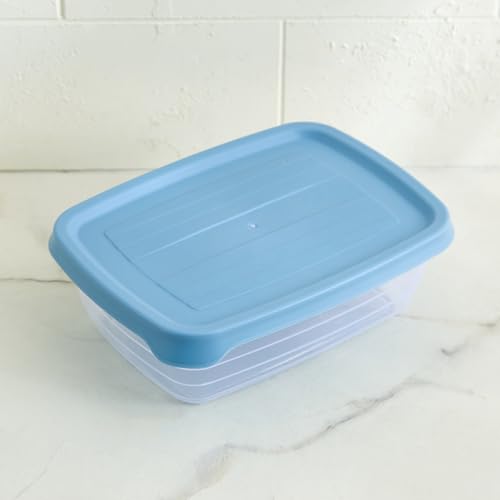 Image of Home Centre |Euphoria Valiant Set of 2 Polypropylene Containers - 600ml|Food Storage|Storage and Containers|Containers and Jars|Blue