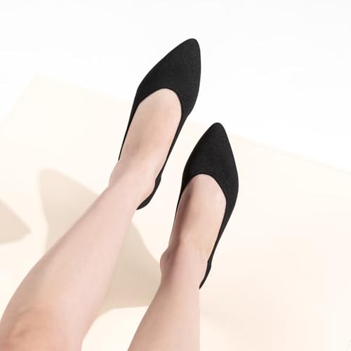 Image of Frank Mully Womens Pointed Toe Flats Knit Dress Shoes Comfort Women Shoes Softable