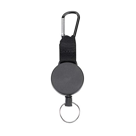 Tbest extendable carabiner,Heavy Duty Retractable Keychain Key Chain Key Reel,60cm Stainless Steel Wire Rope Retractable Key Chain Stretching Key Clasp Anti Lose Keyring
