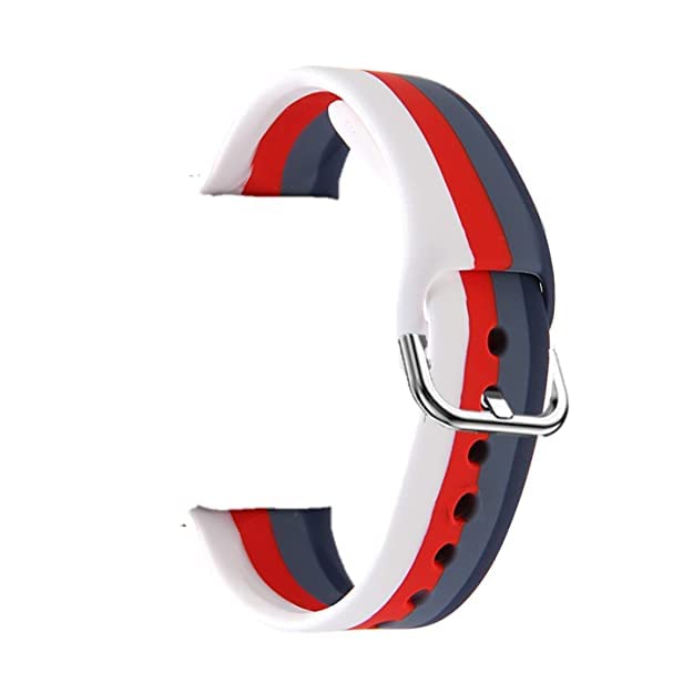 BQeT 22MM Metal Buckle Silicon Strap Compatible with N_oise Colourfit pro 4/max/3/Pluse pro/Pluse Buzz/nav Plus/Pluse Grand/Caliber/pro3 Assist(Check List Also) (Strap, US Blue)