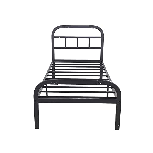 Onemo 14 Inch Twin Xl Bed Frame With Headboard And Footboard Metal Platform Bed Frames Heavy Duty Mattress Foundation Quiet And Anti-Slip No Box Spring Needed Black #TOP6