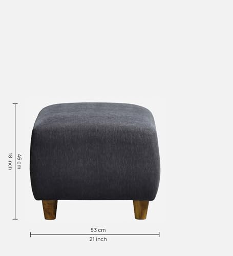 Image of Sleepyhead Yolo Ottoman Designed by Duroflex - Premium Fabric Pouf, Stylish & Durable Accent Stool - Sesame Grey