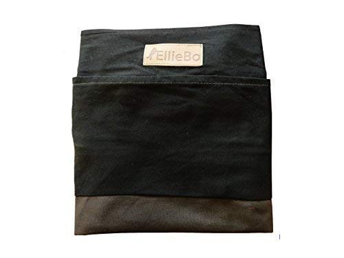 Ellie-Bo Indoor Dog Bed Cover, For Soft and Washable Dog Crate Mattress, Canvas Cover Polyester Fiber Filler Fit 36 Inch Cage, Size L 87 x 57 x 10cm Striped Dog Bed in Black & Brown