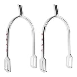 GANAZONO Espuela Inglesa de Cristal Correas para Montar Caballo, Punta Plana, Equipo Ecuestre para Mujeres y Hombres en Equitación