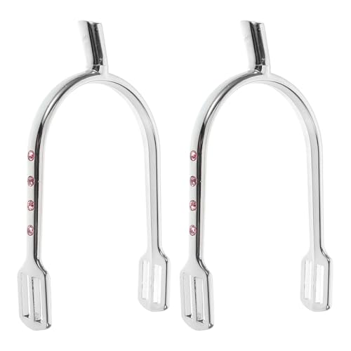 PAMINGONO Espuelas de Montar Correas para Espuelas Inglesas y Decoración de Cristales para Uso Ecuestre en Damas y Jóvenes