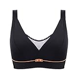 Necalisi BH Damen Schwarz BH Damen Spitze Bustier Damen Ohne Bügel mit Gepolstert Tiefem Ausschnitt Spitzen -BH Crop Dessous Bralette Top Balconette BH Push up 100B