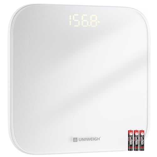 Image of UNIWEIGH Digital Bathroom Scale for Body Weight Accurate up to 440lbs