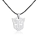 Luunay Collier Transformers en Acier Inoxydable Pendentif Autobot Optimus Prime Decepticon avec Bracelet en Cuir