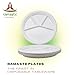 Namaste [35 ct] Party Dinner Plates,12.5 inch Platter Size, Eco-friendly Compostable Microwave Safe Biodegradable, Heavy Duty