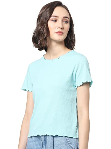 Image of ONLY Women's Polyester Blend Slim Fit T-Shirt