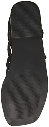 Madden Girl Women's Honered Flat Sandal, Black Fabric, 5 | Image 3