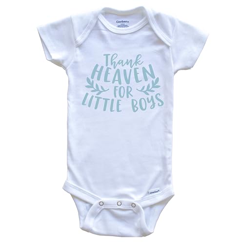 Really Awesome Shirts Thank Heaven for Little Boys Cute One Piece Baby Bodysuit