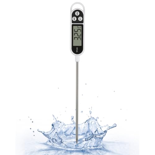 Digital Meat Thermometer Probe – Instant Read Food Thermometer with Waterproof LCD Display for Cooking, BBQ, Grilling, and Oven – Kitchen Cooking Thermometer -50°C to 300°C (Battery Included)