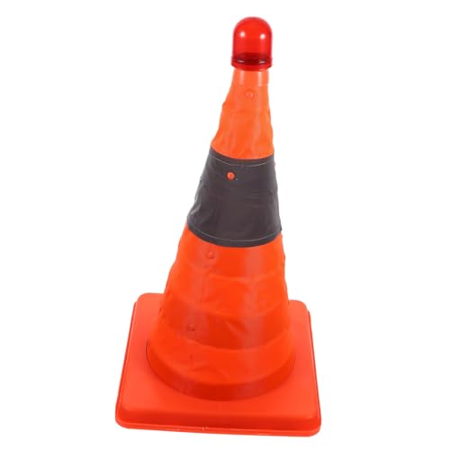 VILLFUL 折りたたみ交通コーン 多機能反射 標識 高輝ライト付き 滑り止めゴム底 駐車場や緊急時の交通誘導用
