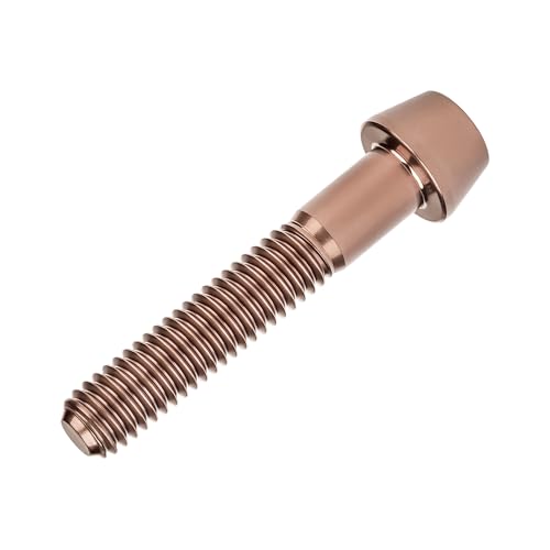 Image of Titanium Ti Bolt M5x9 16 18 20 25 30 35 40 45 50 55 60mm Tapered Head Screws Pack of 4 (M5x30mm, Bronze)