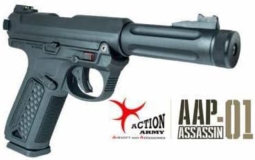 Pistola de Airsoft GBB AAP-01 Assassin Action Army Color Negro réplica Escala 1:1 Potencia 1 Julio 6 mm. Semi y Auto
