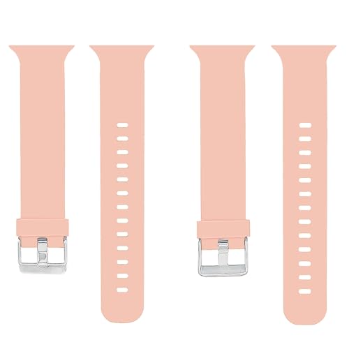 Image of ACM Watch Strap Slide 42MM 44MM 45MM 46MM 49MM Silicone Belt Compatible With Boat Wave Elevate Smartwatch Classic Casual Band Creame Pink