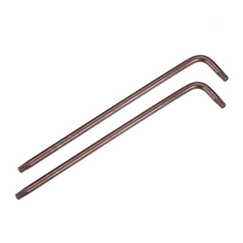 Image of TA-VIGOR T25 Tamper Proof Torx Star Key Bit Wrench, L-Shape Torx Allen Key S2 Steel Wrench with Holes on Both Ends - 2 Pcs