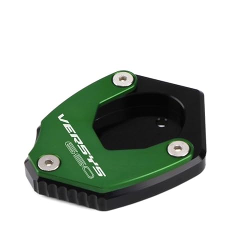 ExtensióN Cabra Motocicleta Side Stand Agrandar el uso de ajuste Kickstand Uso adecuado para Kawasaki Versys 650 2015-2021 2018 Accesorios motocicletas Sidestand Foot Agrander(Green)