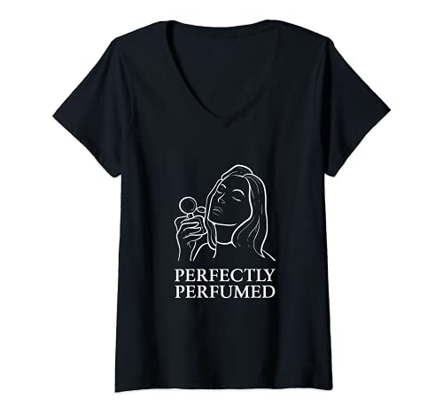 Mujer Fragancia atractiva perfectamente perfumada Camiseta Cuello...