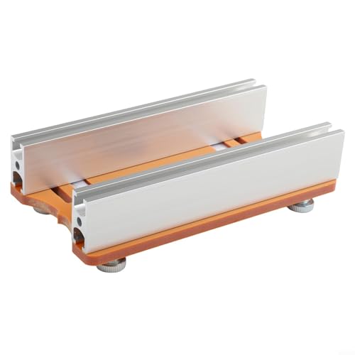 Base de fresadora de madera 2 en 1, soporte de ranura compacto para máquina de corte de 65 mm, herramienta de carpintería de aleación de aluminio para ranurar biselado (A)