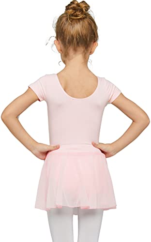 Mdnmd Dance Ballet Leotard For Toddler Girls Classic Short Sleeve Tutu Skirt (Ballet Pink, Age 2-4 / 2T,3T) #TOP1