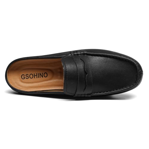 Men’s Slip-On Loafers Handmade Leather Slippers Breathable Comfortable Soft Hand Stitched no-Heel Casual Shoes for Men4