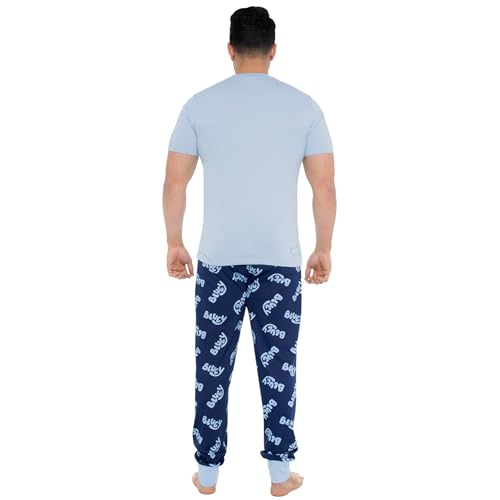 Bluey Adult Pajamas | Mens Cotton Pajamas | Short Sleeve Mens Pjs4