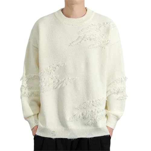 Pull en cachemire homme épais et chaud col rond pour affronter l'hiver