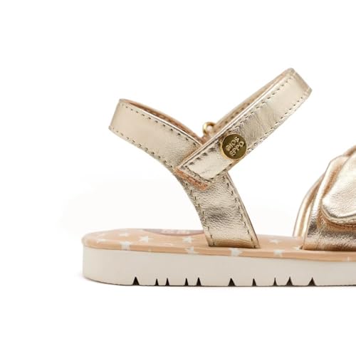 GIOSEPPO Girl's Modern Flat Sandal, Platinum, 8 us4