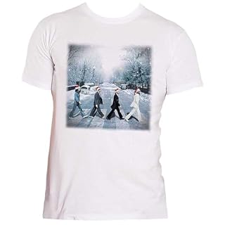 The Beatles T-shirt Abbey Christmas Band Logo Nue officiel Blanc - Les Beatles, Paul McCartney, John Lennon, RIngo Starr, George Harrison The Beatles T-shirt Abbey Christmas Band Logo Nue officiel Blanc – Image 4