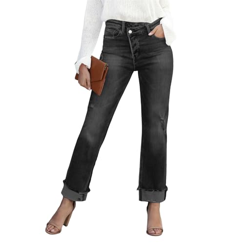 Jean droit pour femme stretch et confortable pour bouger librement