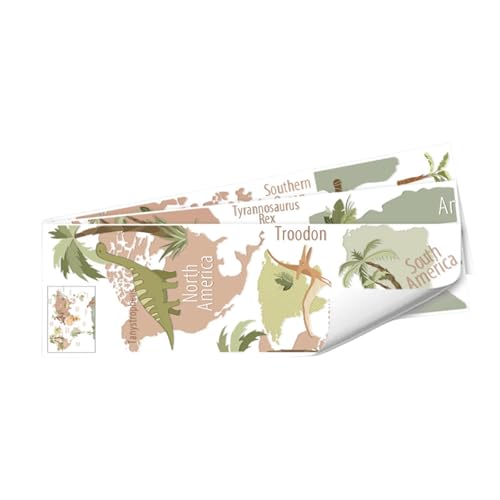 Folpus de Pared con Mapa de Cocoteros Tropicales, Pelar Y Pegar para