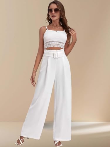 Image of KOTTY Women's High Rise Viscose Rayon Relaxed Fit Korean Trousers