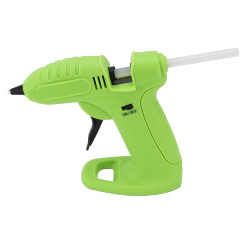 TYTOGE Cordless Hot Glue Machine 3.7V USB Rechargeable Hot Glue Tool Kit with 30 Glue Sticks for DIY Art Project Crafts Repair Green