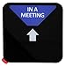 Kichwit Privacy Sign - Do Not Disturb, Out of Office, Please Knock, In a Meeting, Conference - for Offices, Squared Shaped, 4.9 Inch, Black